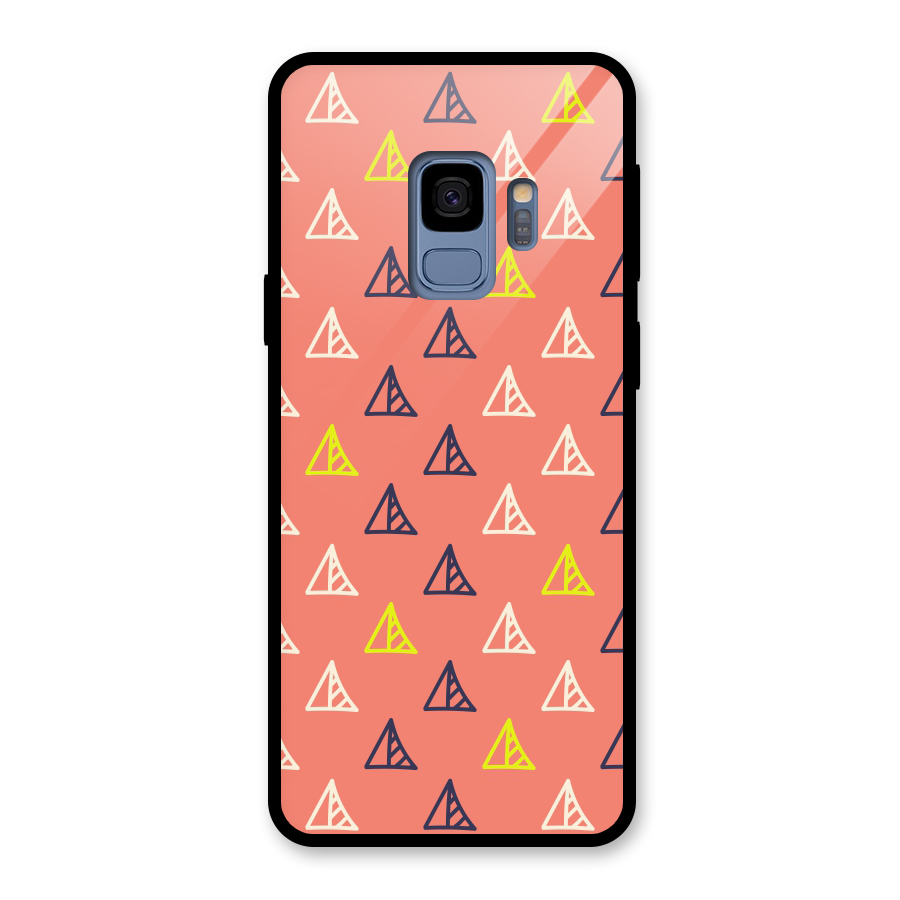 Triangular Boho Pattern Glass Back Case for Galaxy S9