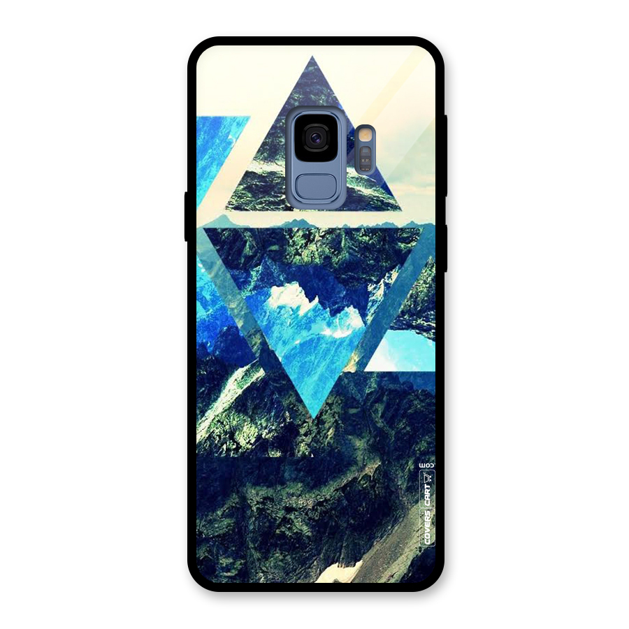 Triangular View Glass Back Case for Galaxy S9