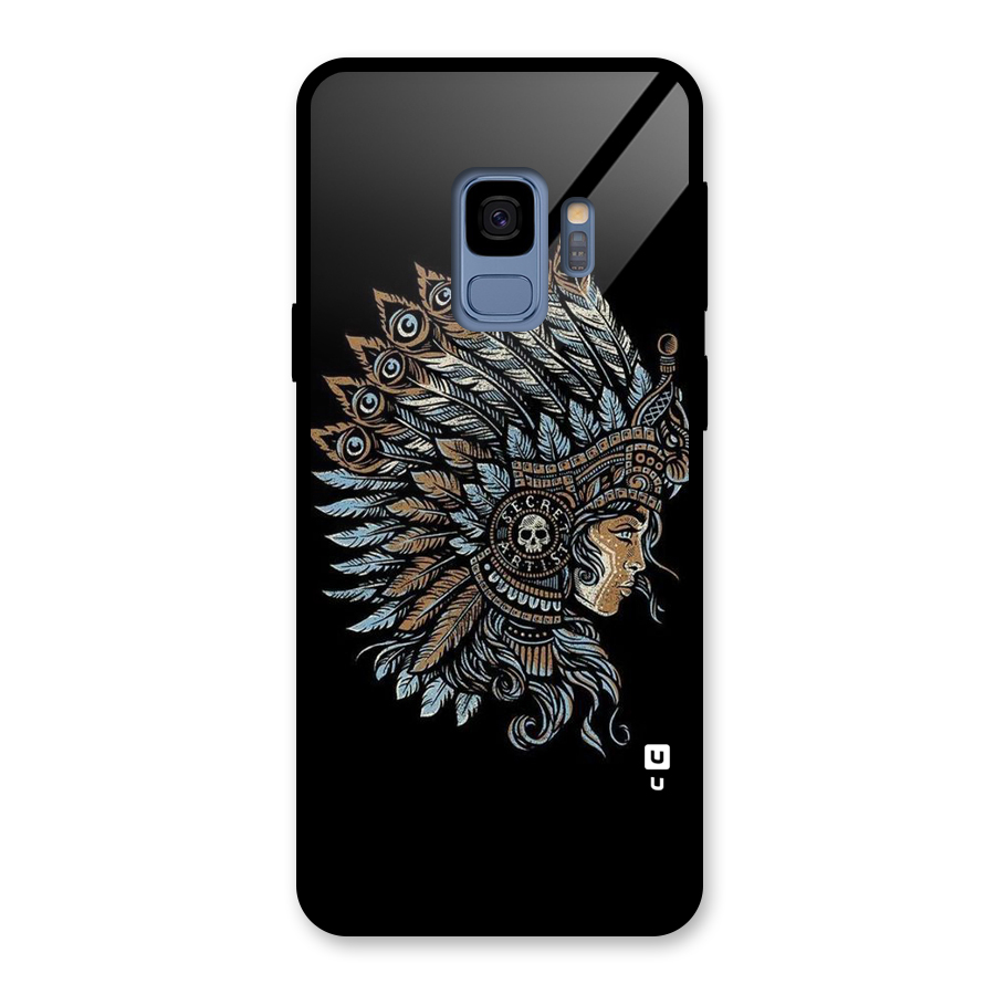 Tribal Design Glass Back Case for Galaxy S9
