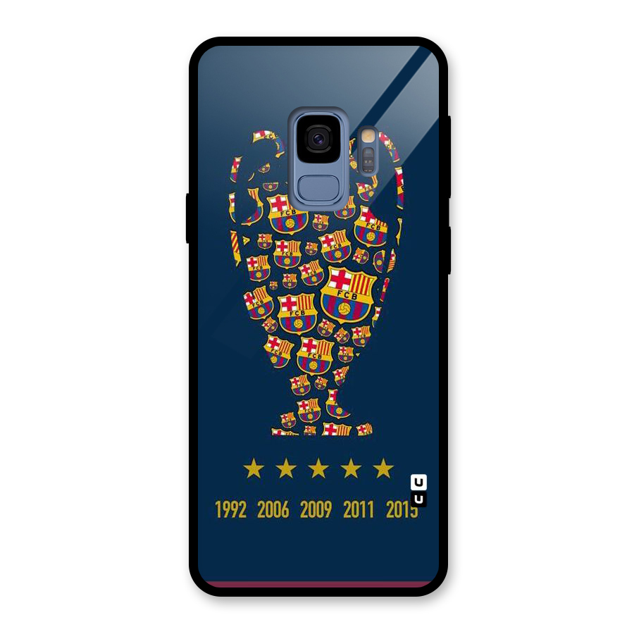 Trophy Team Glass Back Case for Galaxy S9