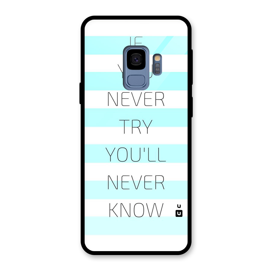 Try Know Glass Back Case for Galaxy S9