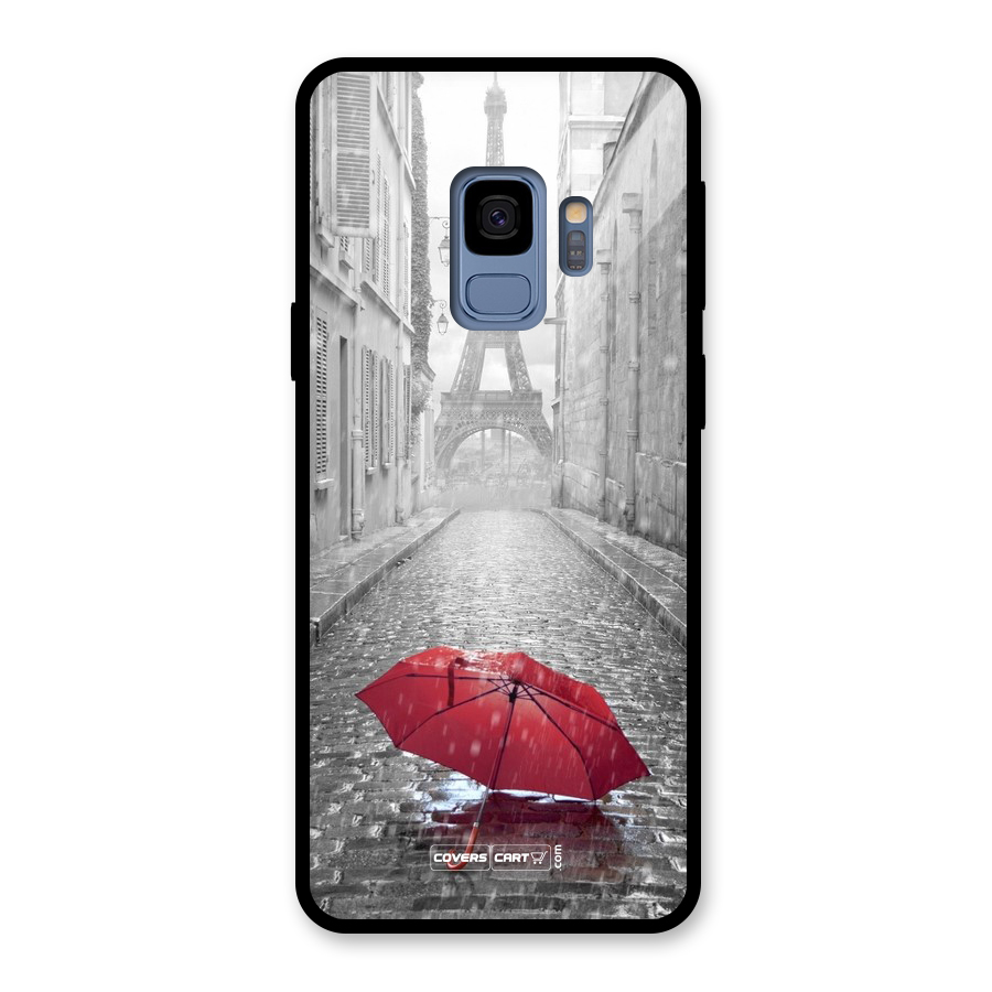 Umbrella Paris Glass Back Case for Galaxy S9