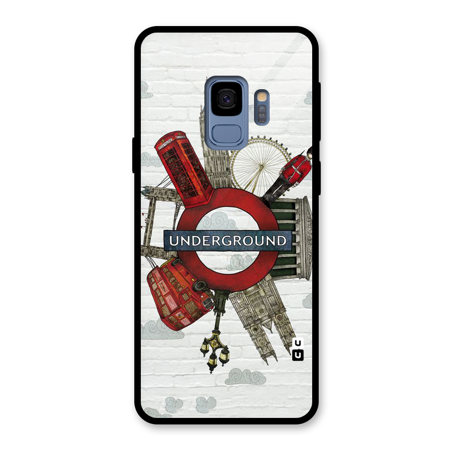 Underground Design Glass Back Case for Galaxy S9