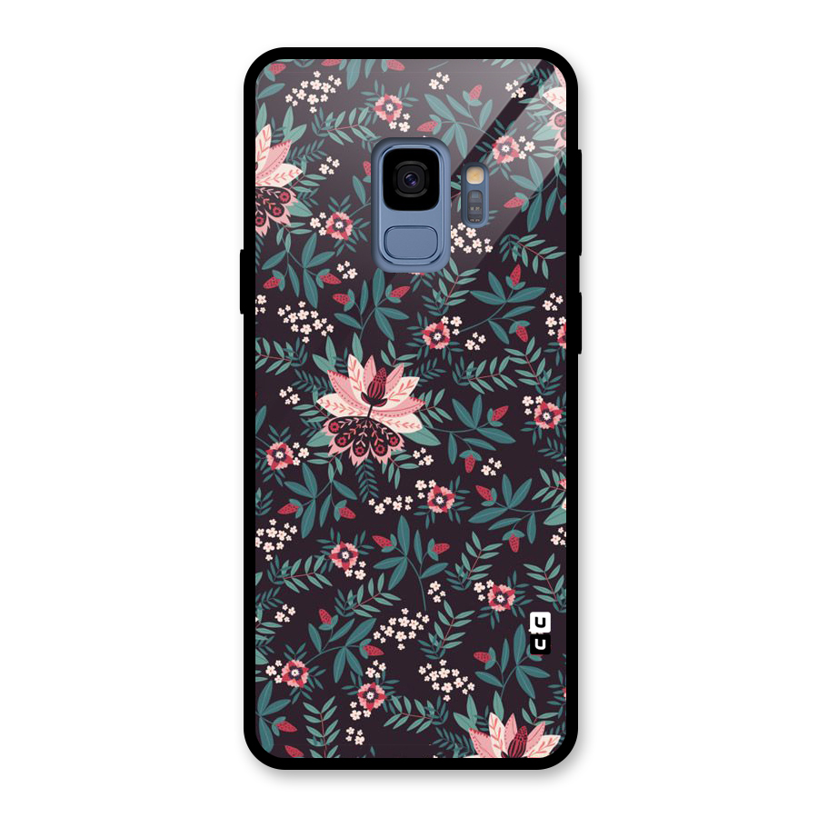 Very Leafy Pattern Glass Back Case for Galaxy S9