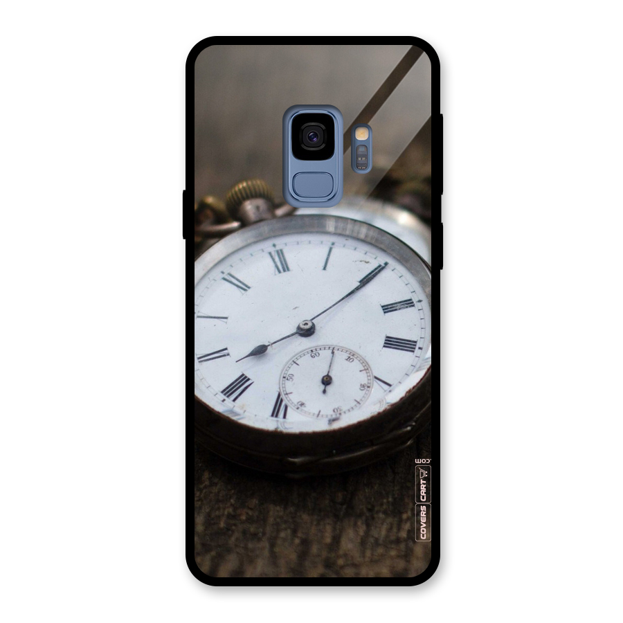 Vintage Clock Glass Back Case for Galaxy S9