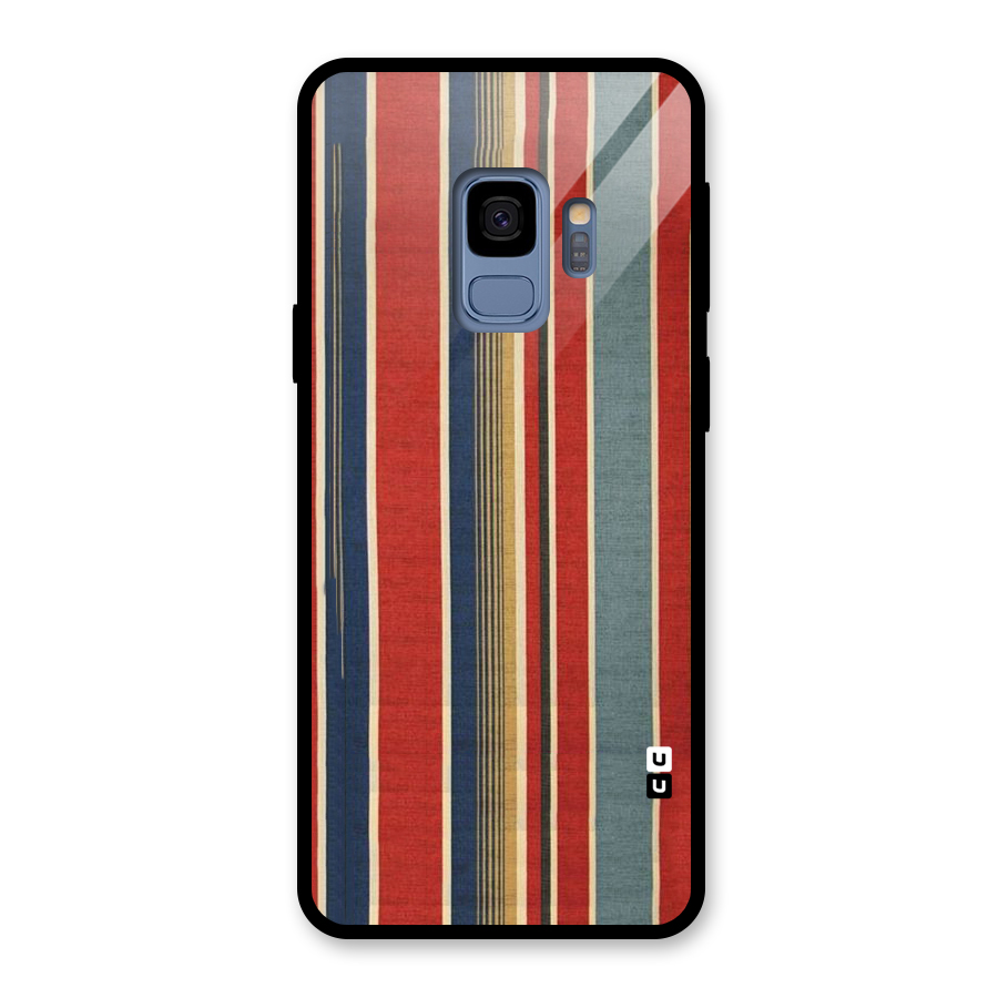Vintage Disort Stripes Glass Back Case for Galaxy S9