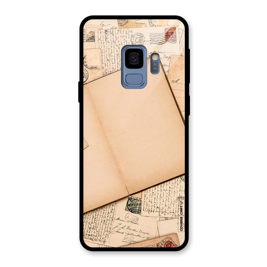 Vintage Journal Glass Back Case for Galaxy S9