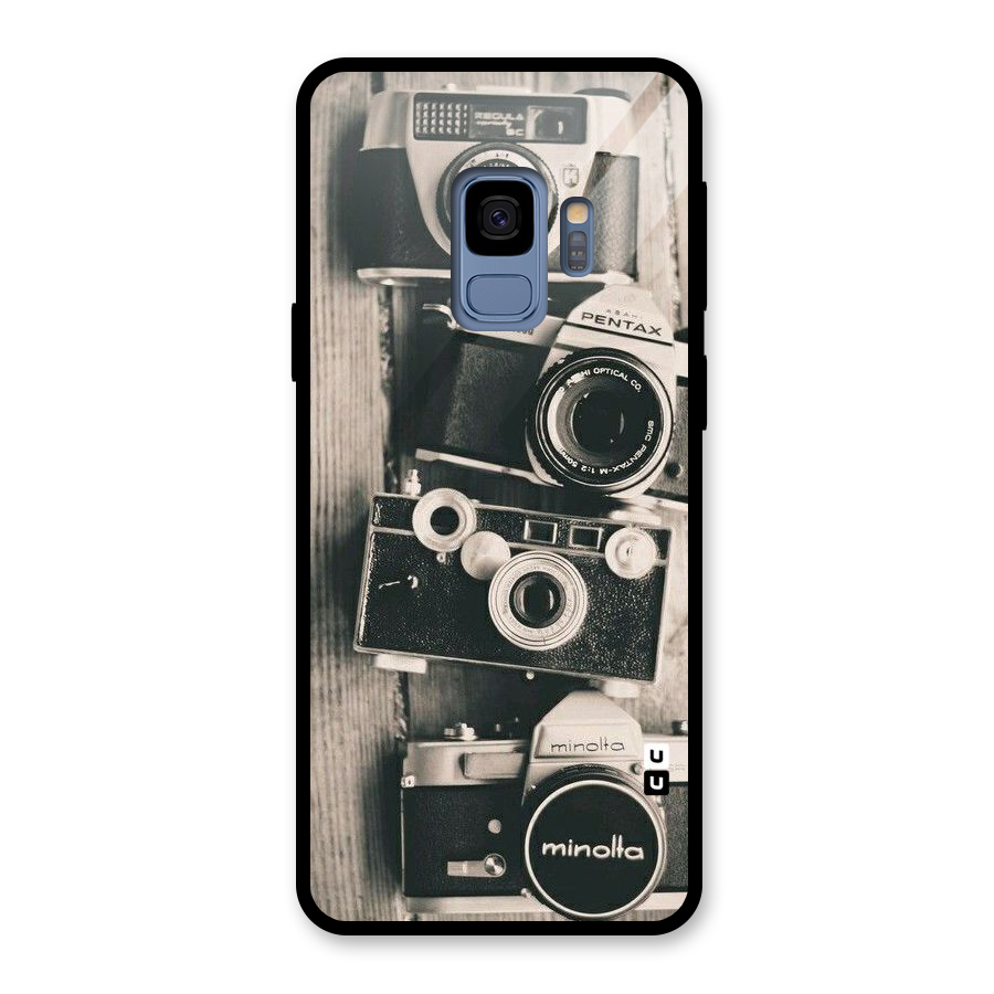 Vintage Style Shutter Glass Back Case for Galaxy S9