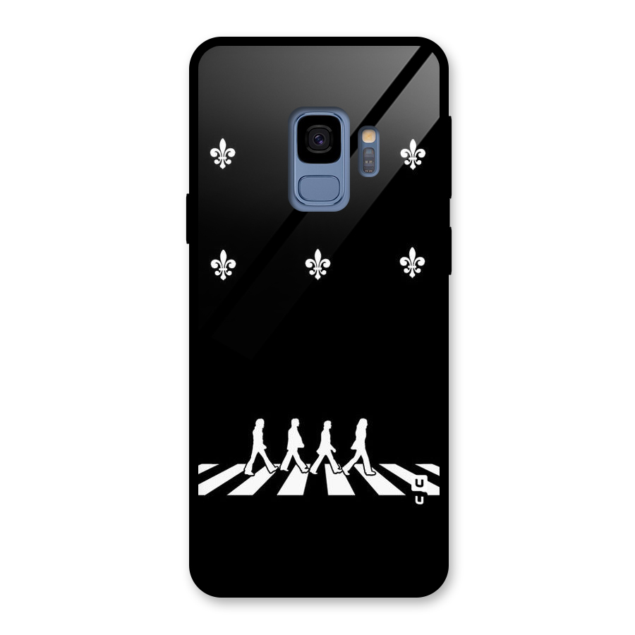 Walking Four Glass Back Case for Galaxy S9