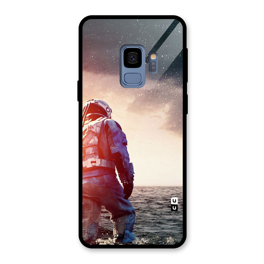 Water Astronaut Glass Back Case for Galaxy S9