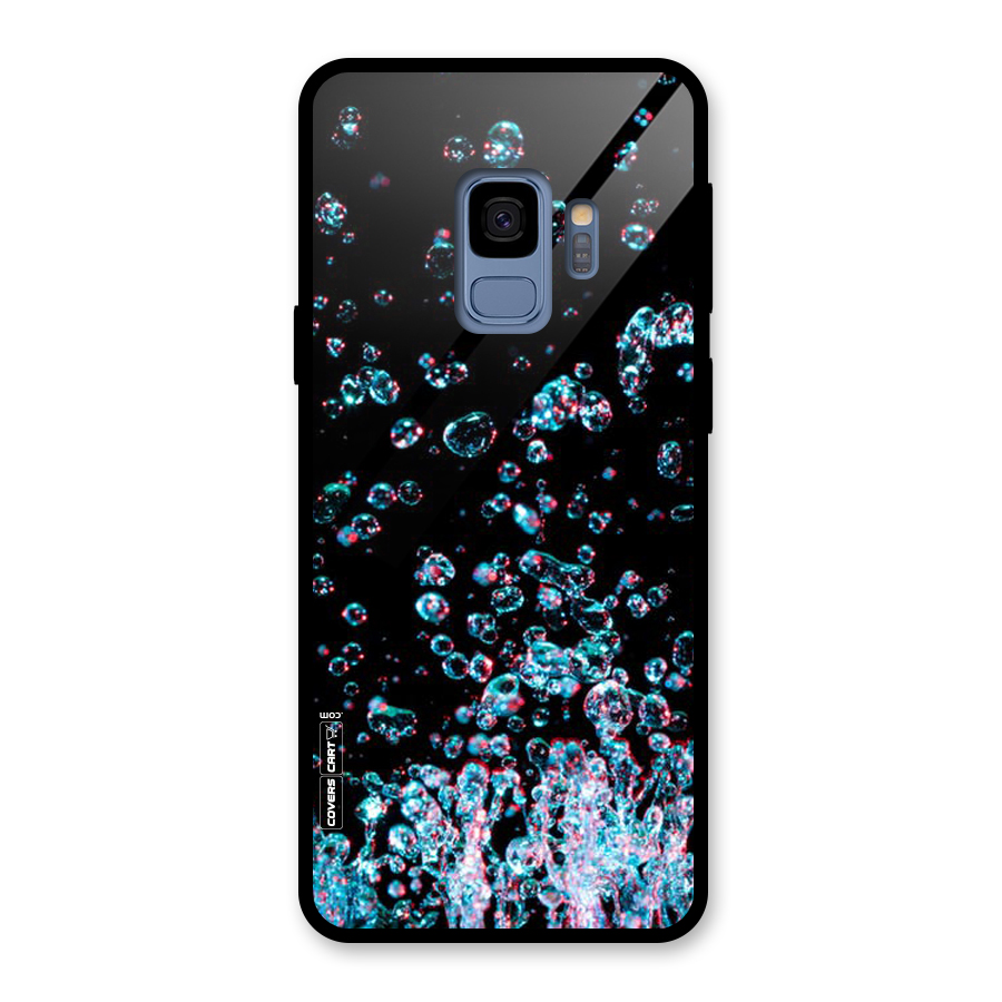 Water Droplets Glass Back Case for Galaxy S9