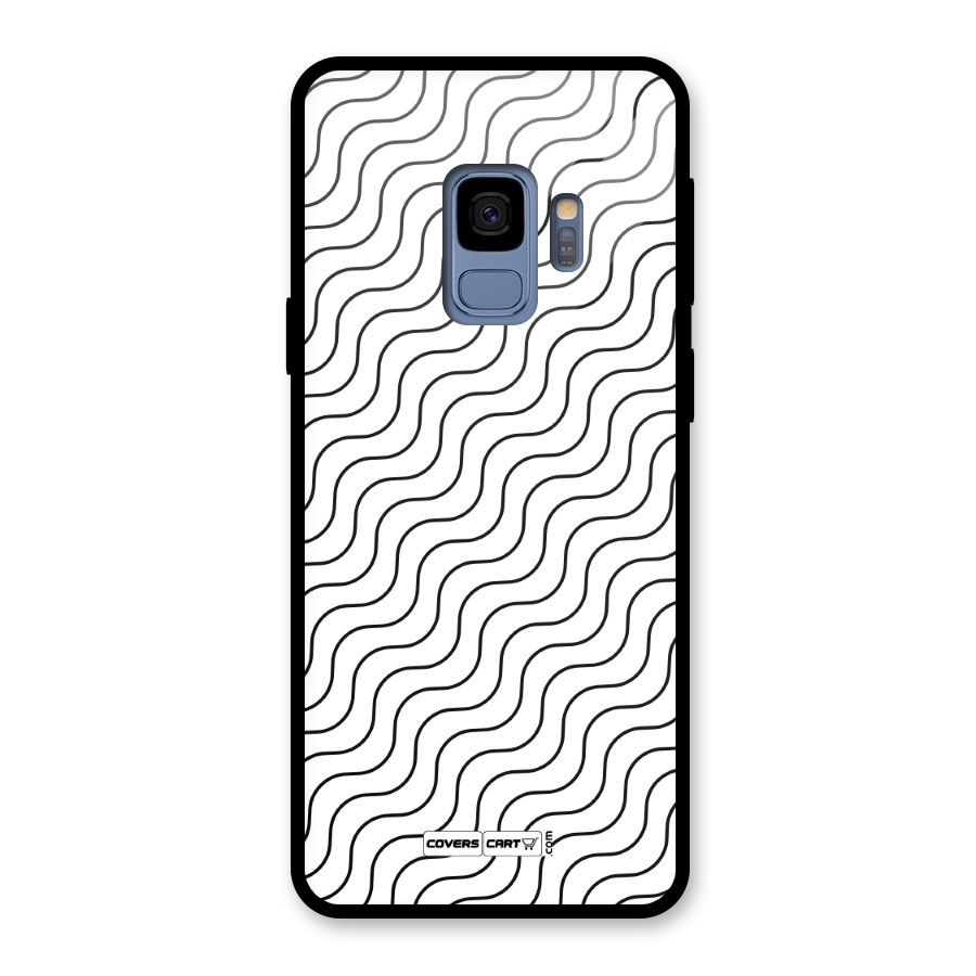 Wavy Pattern Glass Back Case for Galaxy S9