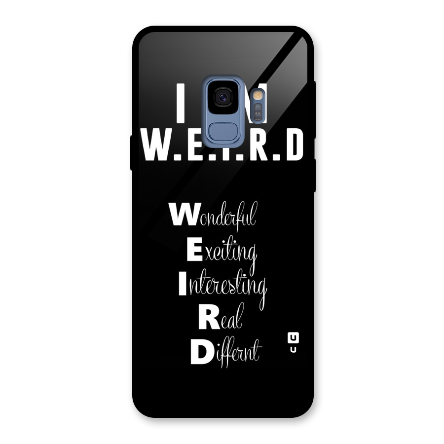 Weird Me Glass Back Case for Galaxy S9