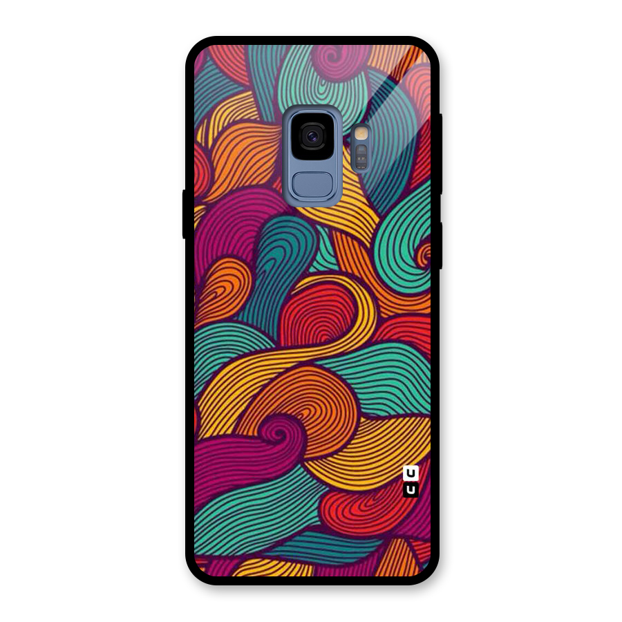 Whimsical Colors Glass Back Case for Galaxy S9