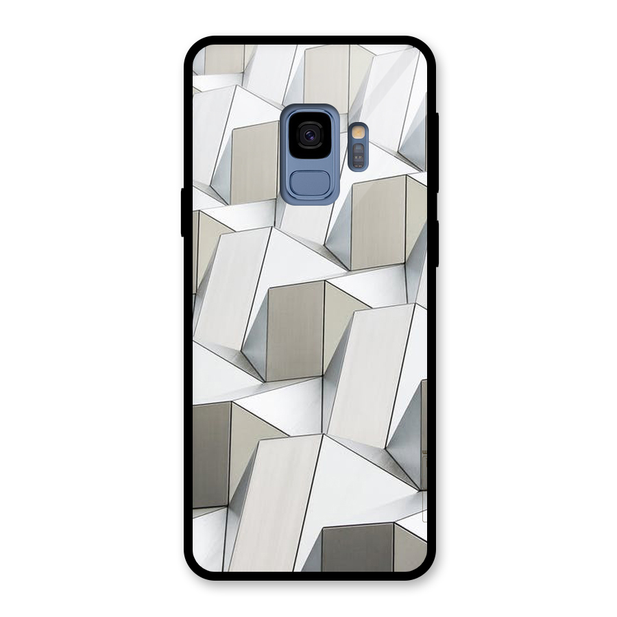 White Abstract Art Glass Back Case for Galaxy S9