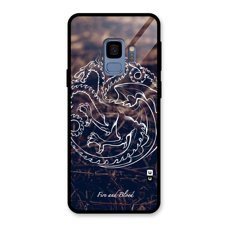 White Circle Glass Back Case for Galaxy S9