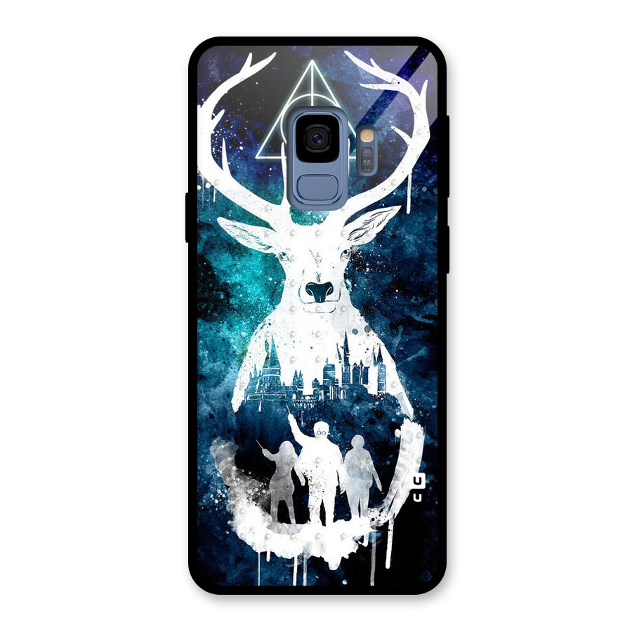 White Deer Glass Back Case for Galaxy S9