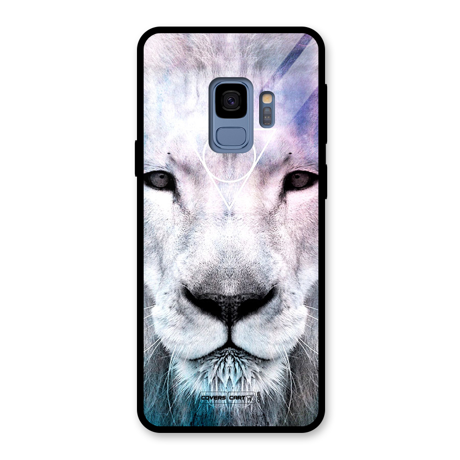 White Lion Glass Back Case for Galaxy S9