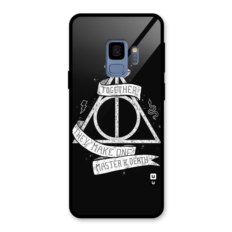 White Ribbon Glass Back Case for Galaxy S9