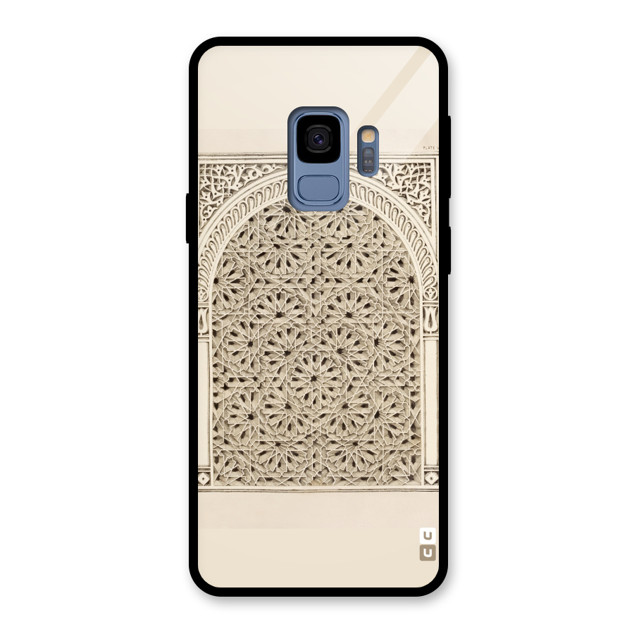 Window Ornaments Glass Back Case for Galaxy S9