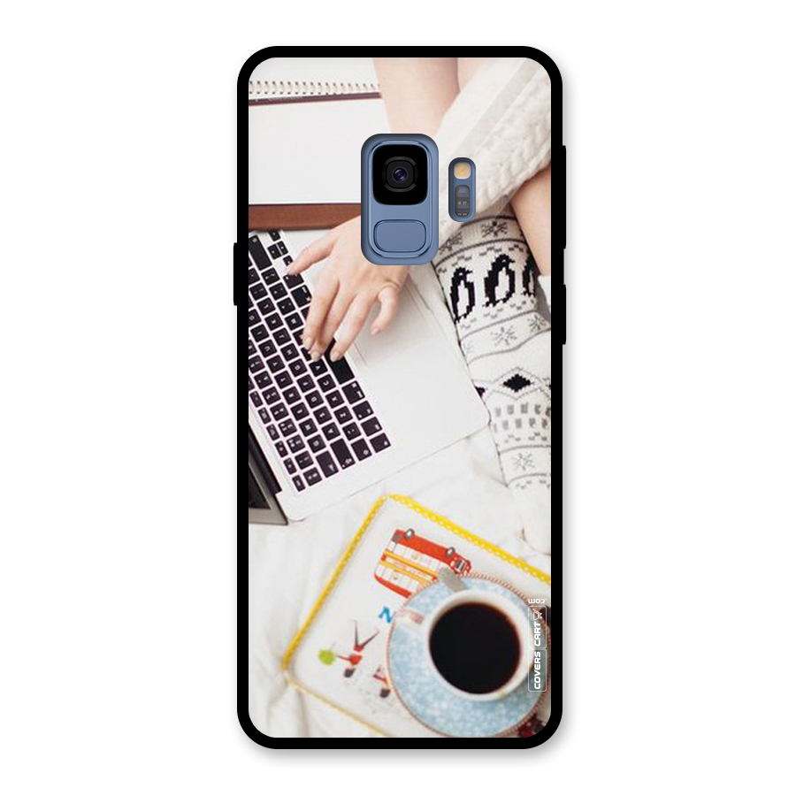 Winter Relaxation Glass Back Case for Galaxy S9