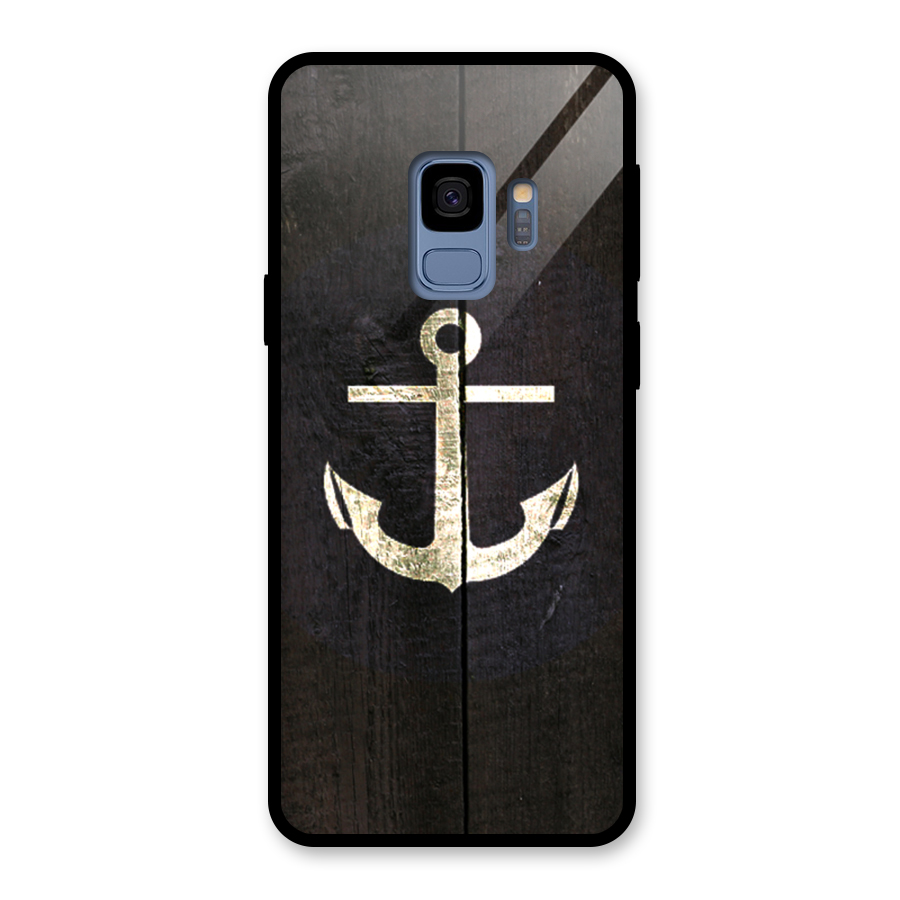 Wood Anchor Glass Back Case for Galaxy S9