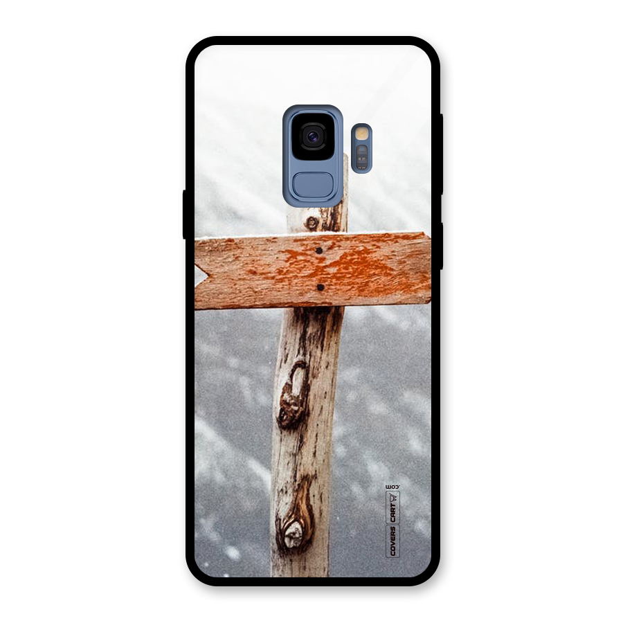 Wood And Snow Glass Back Case for Galaxy S9