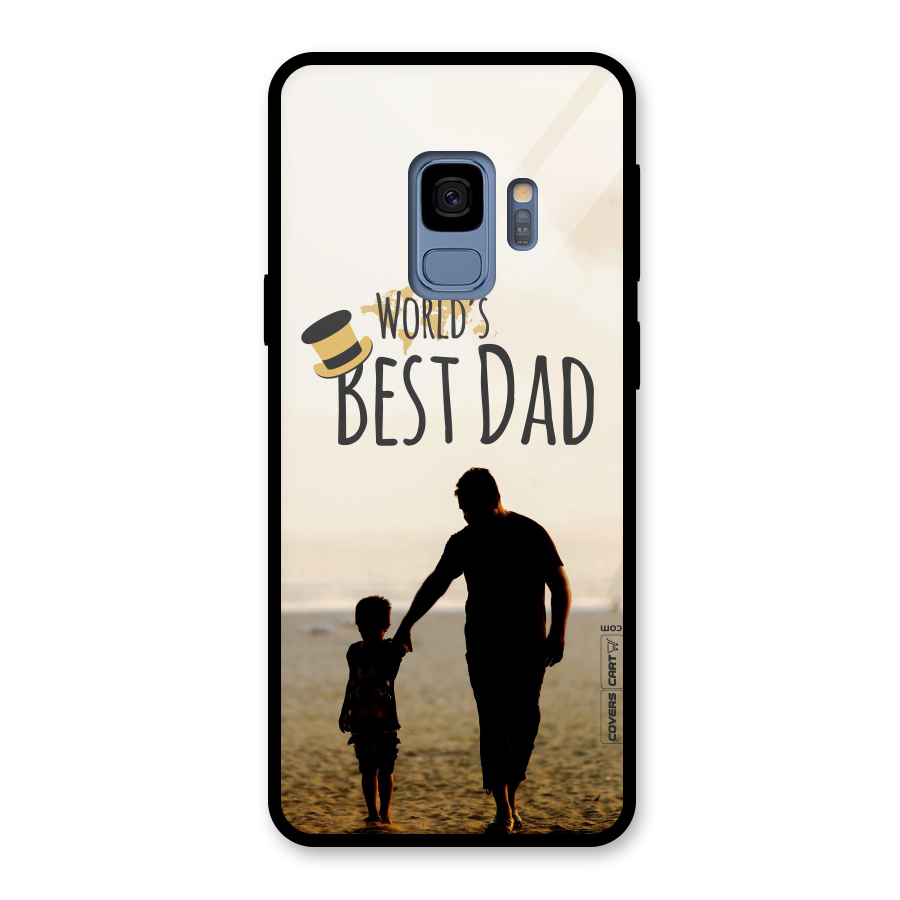 Worlds Best Dad Glass Back Case for Galaxy S9