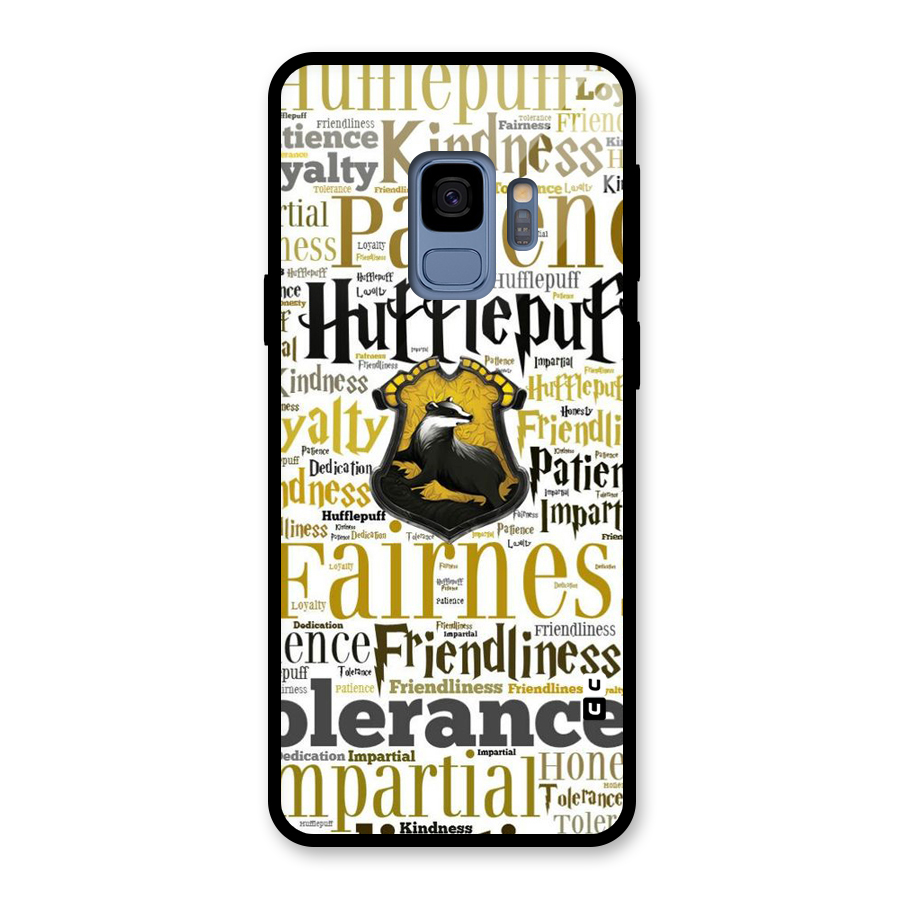 Yellow Fairness Glass Back Case for Galaxy S9