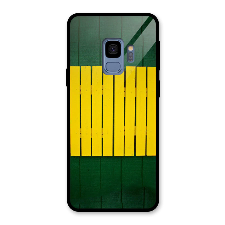 Yellow Fence Glass Back Case for Galaxy S9