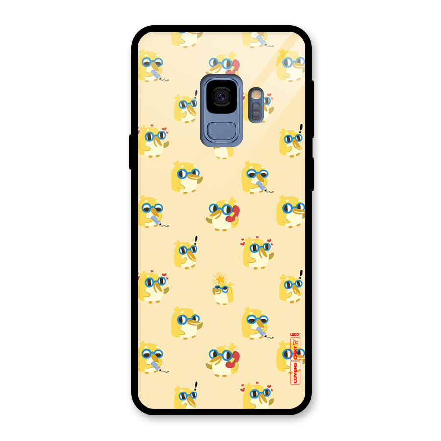 Yellow Parrot Glass Back Case for Galaxy S9