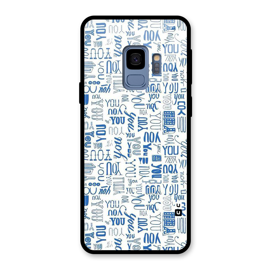 You Pattern Glass Back Case for Galaxy S9