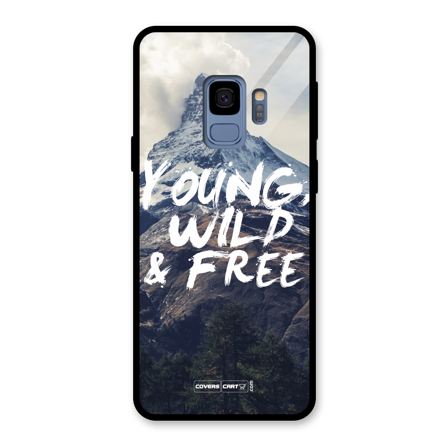 Young Wild and Free Glass Back Case for Galaxy S9