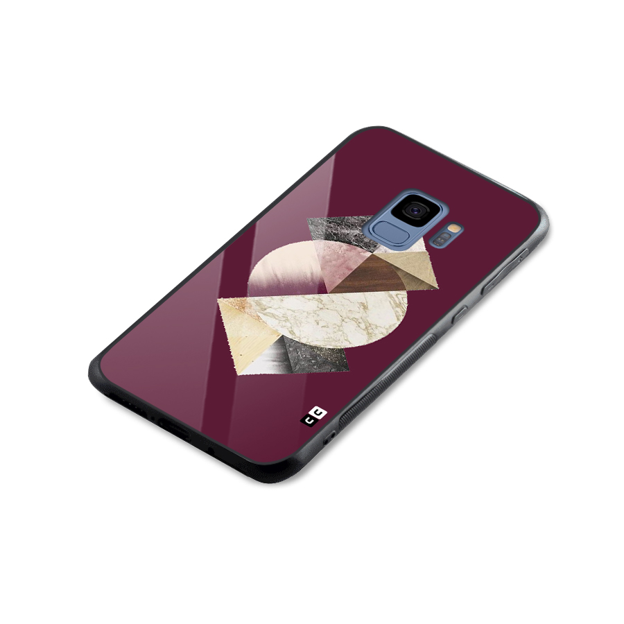 Abstract Marble Pattern Glass Back Case for Galaxy S9