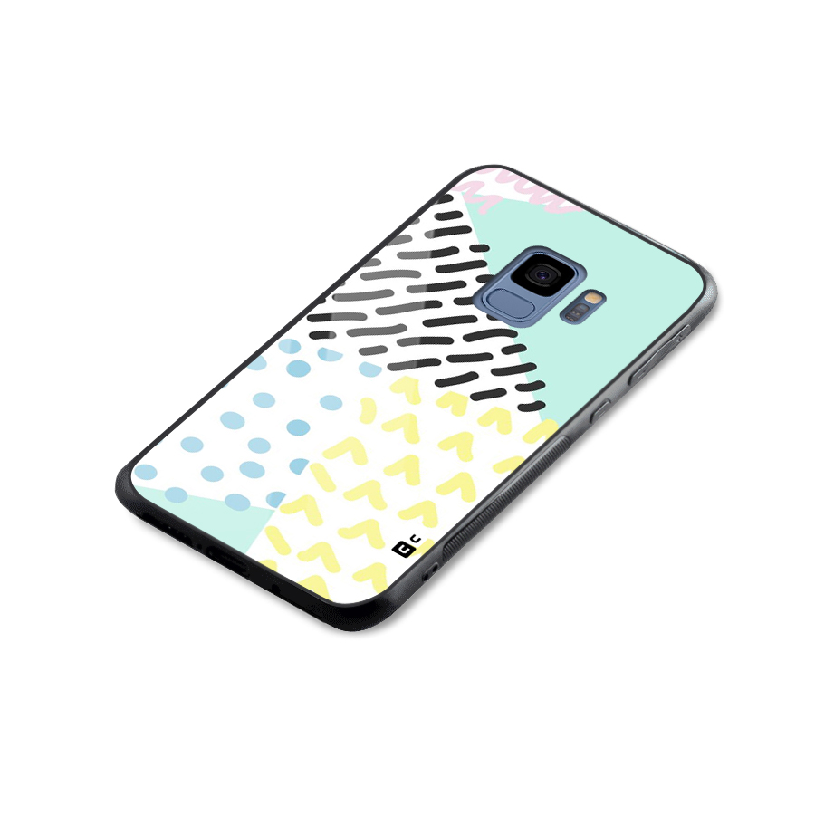 Abstract Pastel Glass Back Case for Galaxy S9