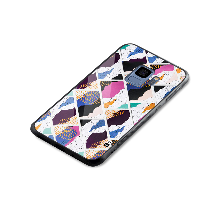 Abstract Polka Glass Back Case for Galaxy S9