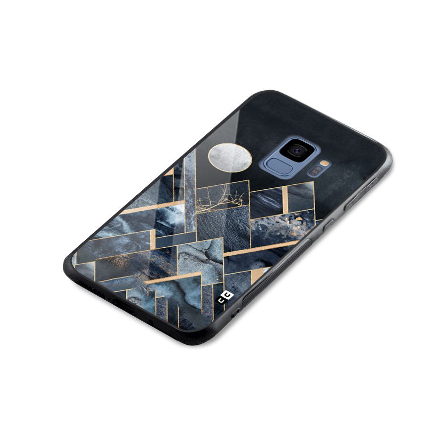 Abstract Scenic Design Glass Back Case for Galaxy S9