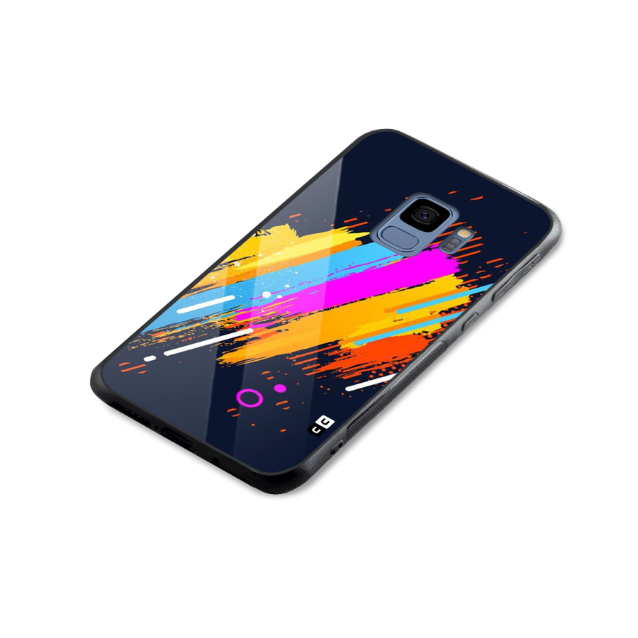 Abstract Shades Glass Back Case for Galaxy S9