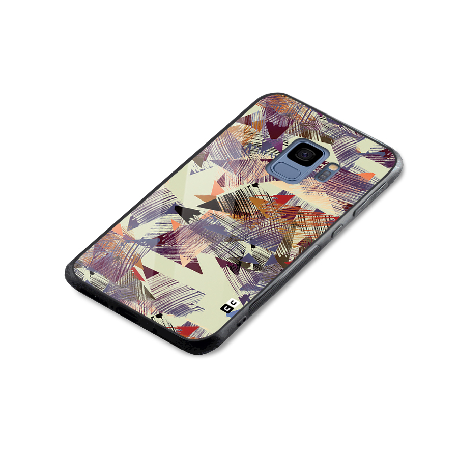 Abstract Sketch Glass Back Case for Galaxy S9