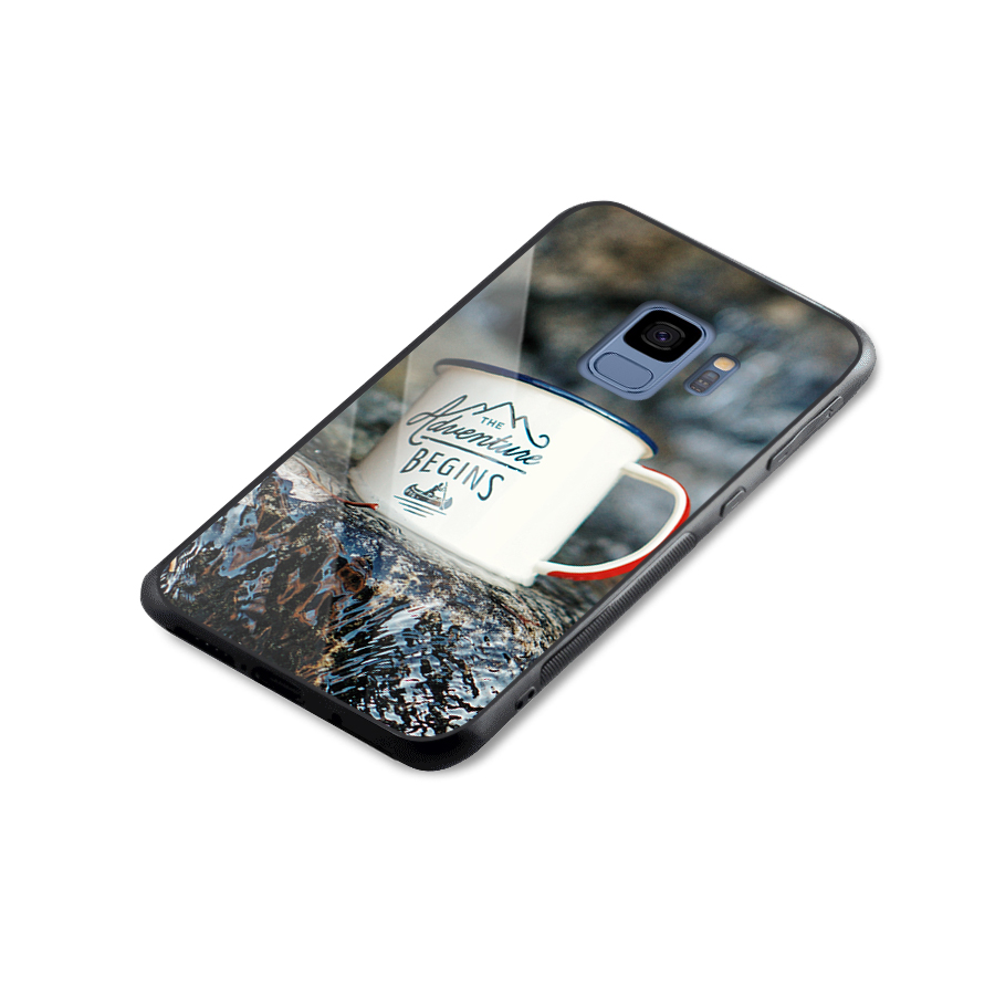 Adventure Begins Glass Back Case for Galaxy S9