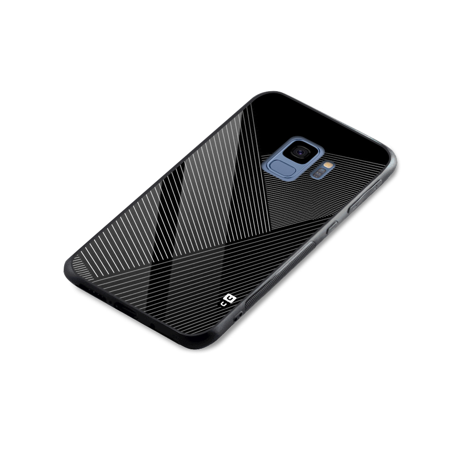 Aesthetic White Stripes Glass Back Case for Galaxy S9