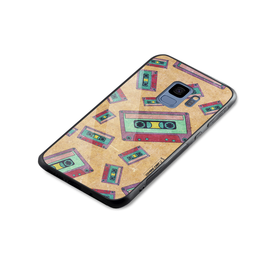 Ancient Cassettes Glass Back Case for Galaxy S9