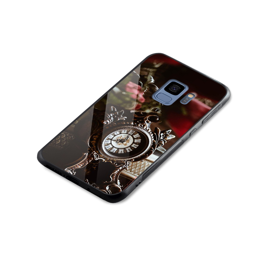 Ancient Clock Glass Back Case for Galaxy S9
