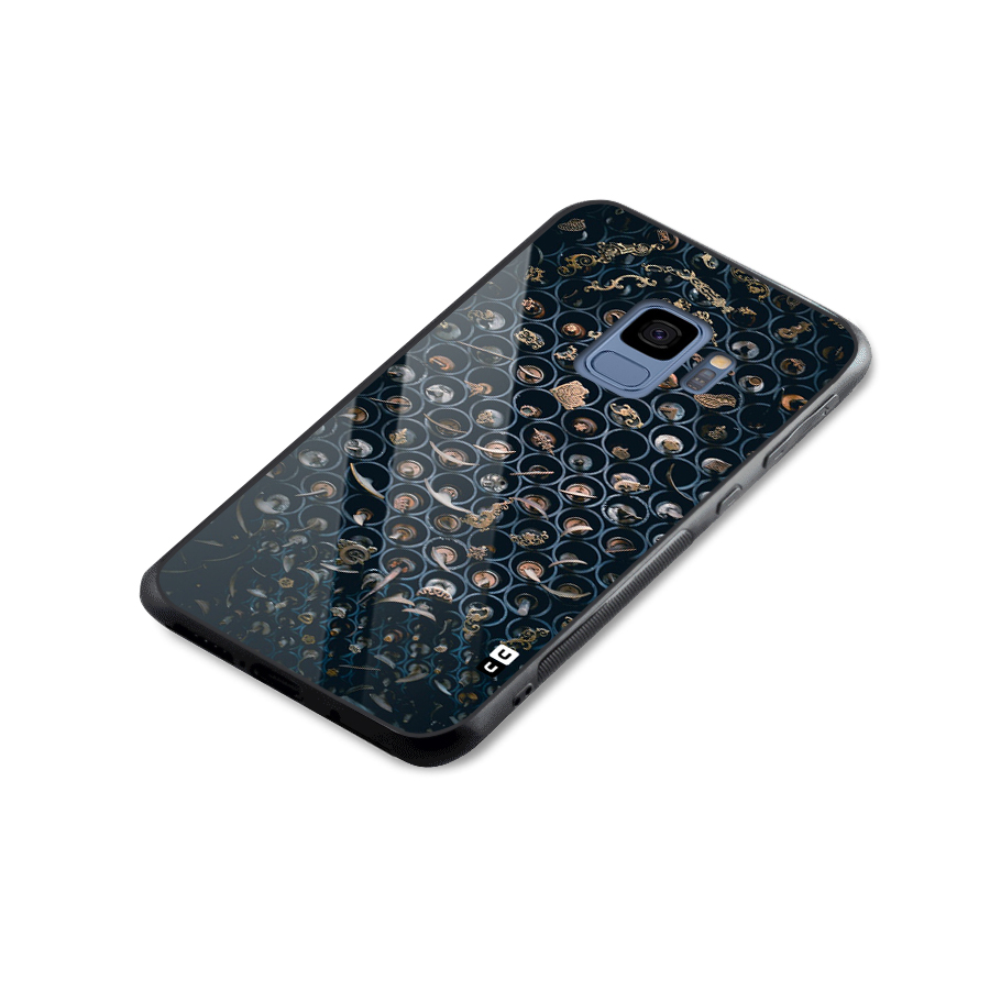 Ancient Wall Circles Glass Back Case for Galaxy S9