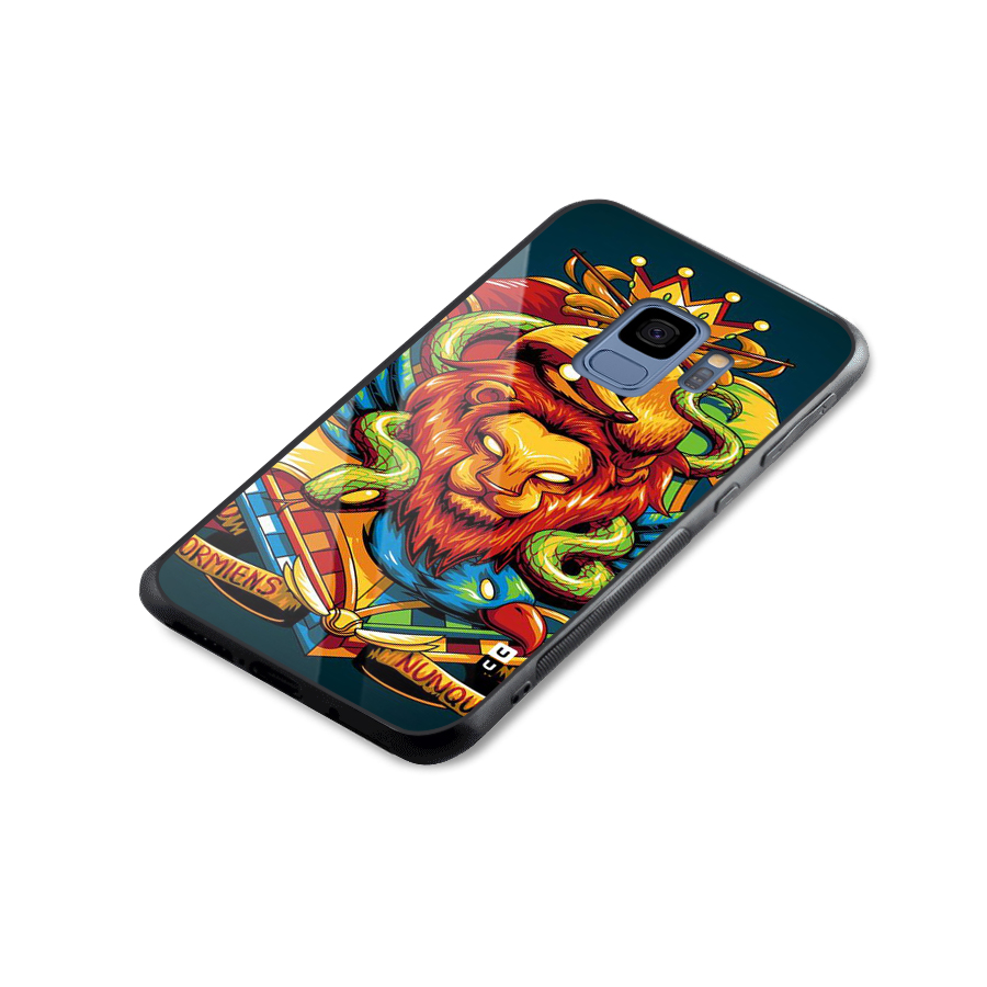 Animal Art Glass Back Case for Galaxy S9