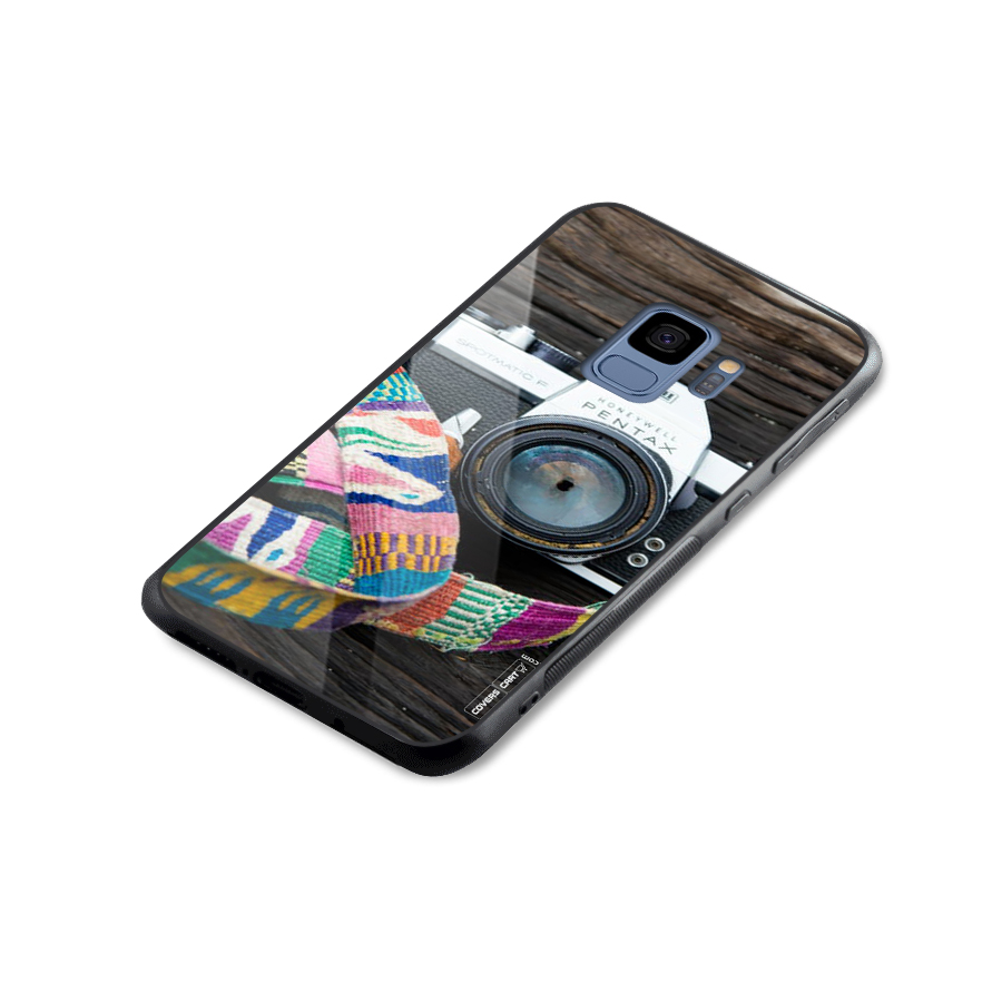 Antique Camera Glass Back Case for Galaxy S9