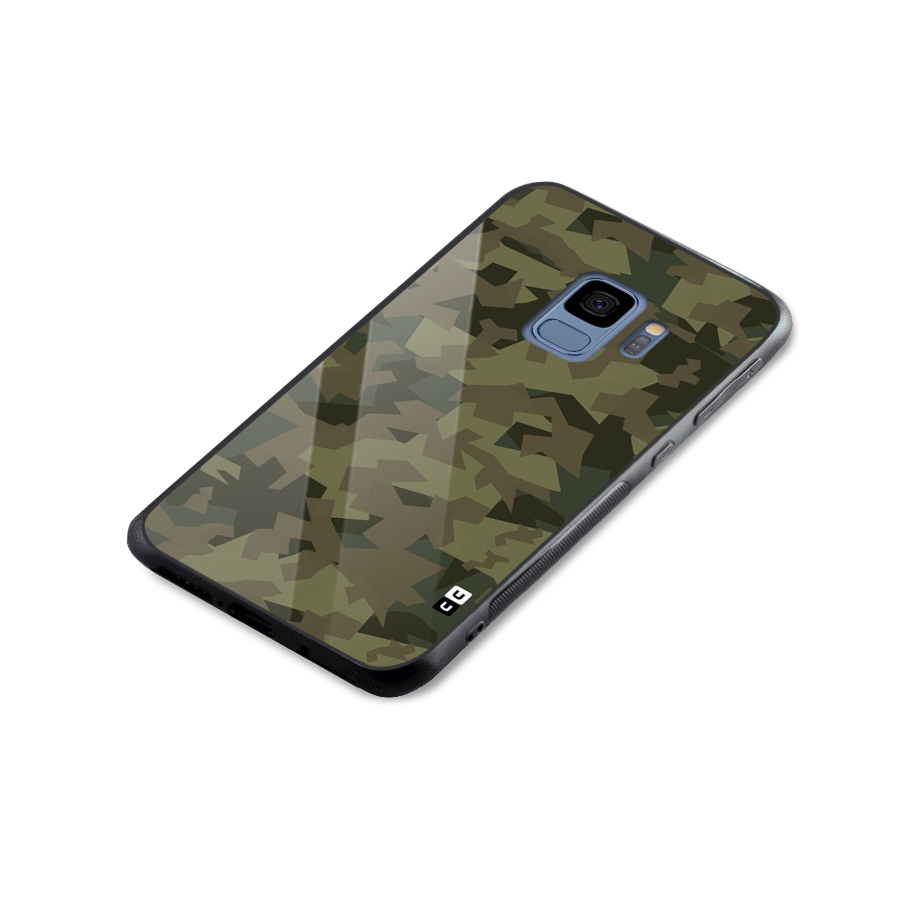 Army Abstract Glass Back Case for Galaxy S9