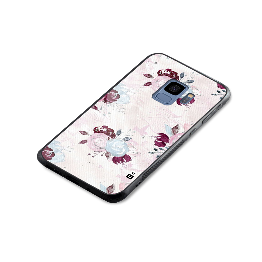 Artsy Florasy Glass Back Case for Galaxy S9