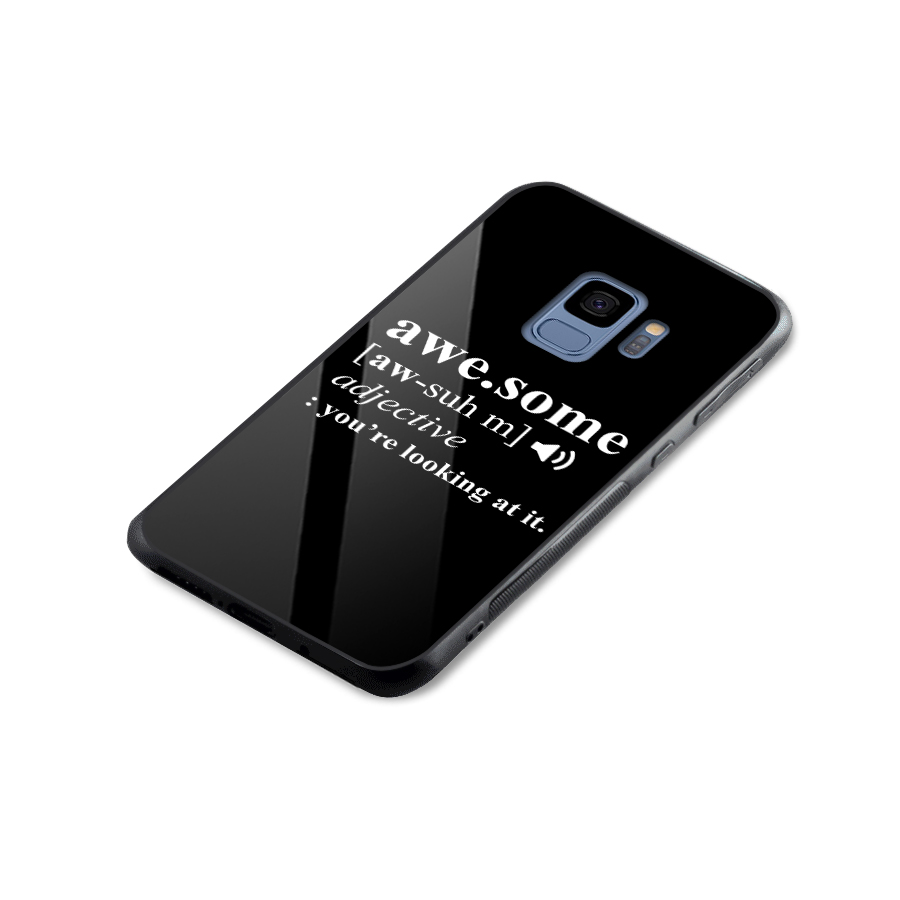 Awesome Looking at it Glass Back Case for Galaxy S9