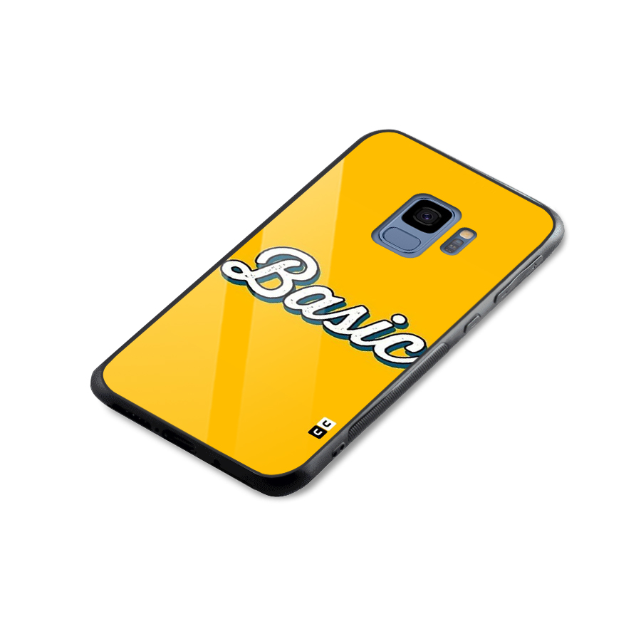 Basic Yellow Glass Back Case for Galaxy S9